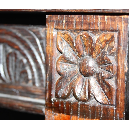 1 - An impressive late 19th century or early 20th century English antique Jacobean influence oak triple ... 