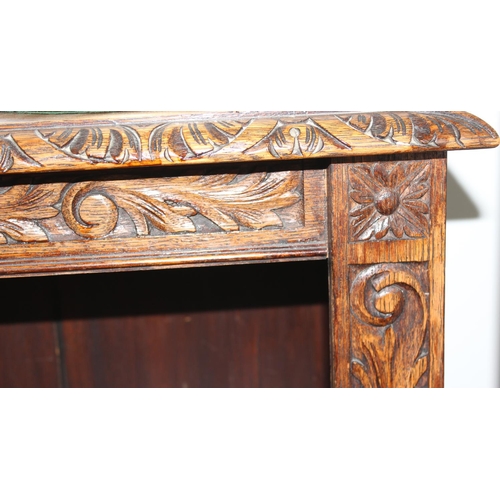 2 - An impressive late 19th century or early 20th century English antique Jacobean influence oak double ... 