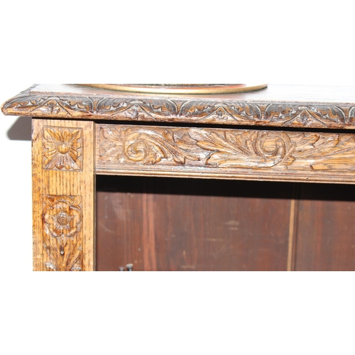 3 - An impressive late 19th century or early 20th century English antique Jacobean influence oak double ... 