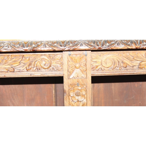 3 - An impressive late 19th century or early 20th century English antique Jacobean influence oak double ... 