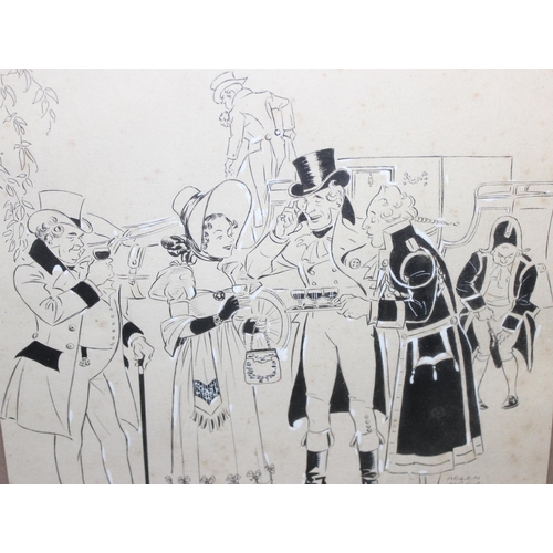 495 - Helen Madeleine Mckie (1889-1957), an original pen and ink cartoon entitled 