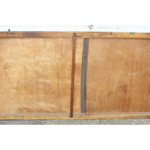 400 - An extremely large gilt framed wall mirror, approx 230cm x 90cm