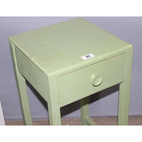 49 - A pair of vintage painted bedside tables with drawers, each approx 30cm wide