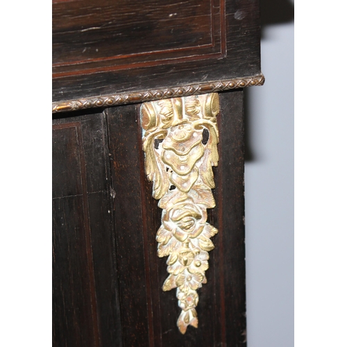 68 - A 19th century ebonised wooden display cabinet or bookcase with marquetry inlay and gilt metal mount... 