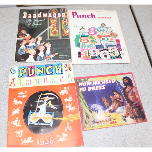 560 - Qty of assorted vintage 1950's Punch magazines and other ephemera