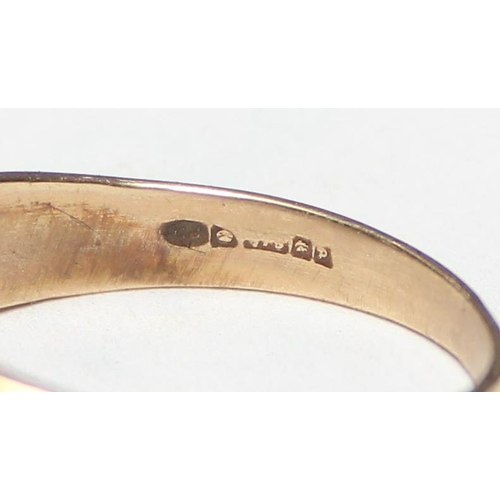 1101 - A vintage 9ct gold gypsy set 3 stone diamond ring, hallmarks rubbed but XRF tests as 9ct gold, appro... 