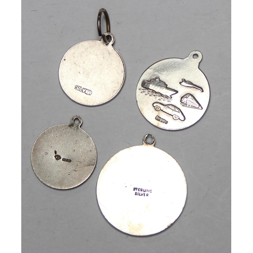 1118 - 8 assorted vintage silver St Christopher pendants, all XRF tested to confirm, approx 29.63g gross