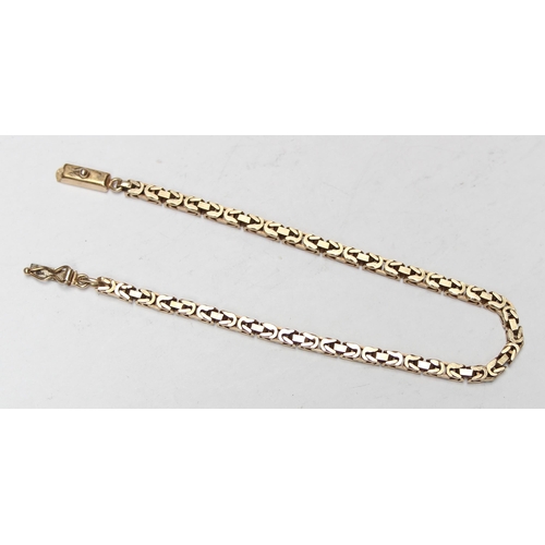 1134 - A retro 9ct gold chain link bracelet, approx 20cm long, approx 10.56g gross