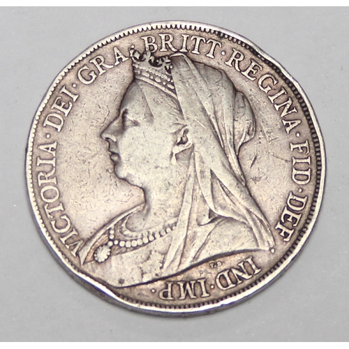 1204 - Queen Victoria 1900 silver crown coin