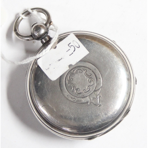 1303 - A Victorian English silver cased lever pocket watch by W. Martin of Wrexham, cased marked for Cheste... 