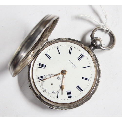 1303 - A Victorian English silver cased lever pocket watch by W. Martin of Wrexham, cased marked for Cheste... 