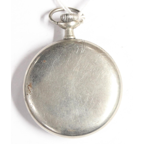 1315 - An early 20th century Thomas Russell of Liverpool Tempus Fugit pocket watch in chrome plated case