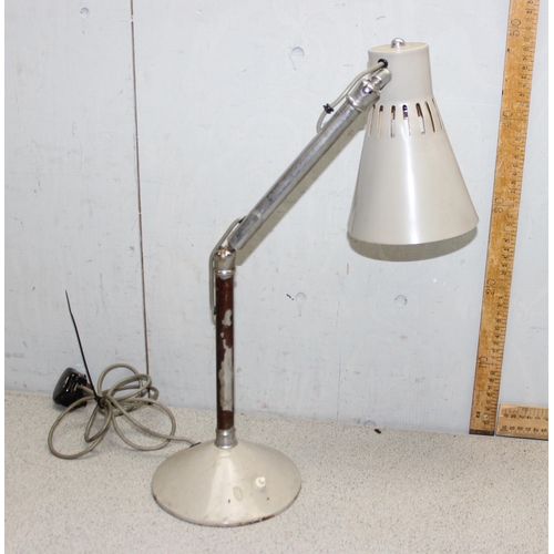 258 - A retro Pifco desk lamp with grey painted finish