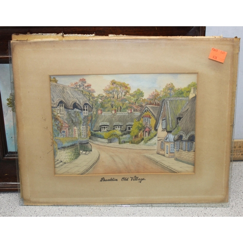 438 - Qty of original paintings of landscape scenes, largest incl frame approx 38cm x 28cm