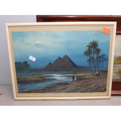 438 - Qty of original paintings of landscape scenes, largest incl frame approx 38cm x 28cm