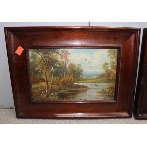 438 - Qty of original paintings of landscape scenes, largest incl frame approx 38cm x 28cm