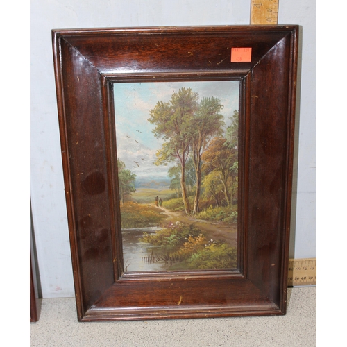 438 - Qty of original paintings of landscape scenes, largest incl frame approx 38cm x 28cm