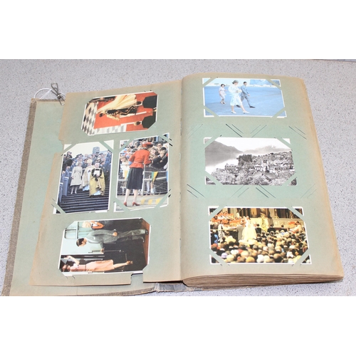 505 - Vintage postcard album and contents