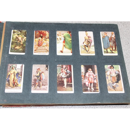 511 - Early 20c Wills cigarette card album containing four near but incomplete sets of Dandies, butterflie... 