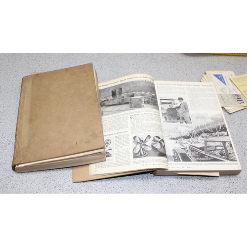 709 - A large qty of assorted mid-century and later car and motorcycle related ephemera to inc workbooks a... 