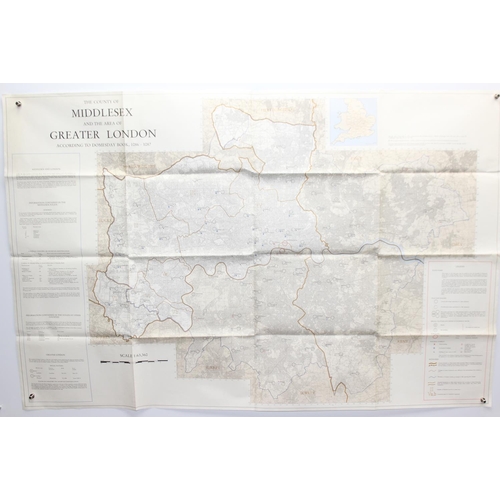 558 - Mixed lot of British maps to include an early 20th E.J Larby linen backed map titled 'through route ... 