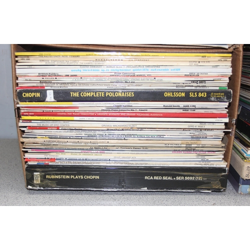 600A - 6 boxes of assorted vintage vinyl records