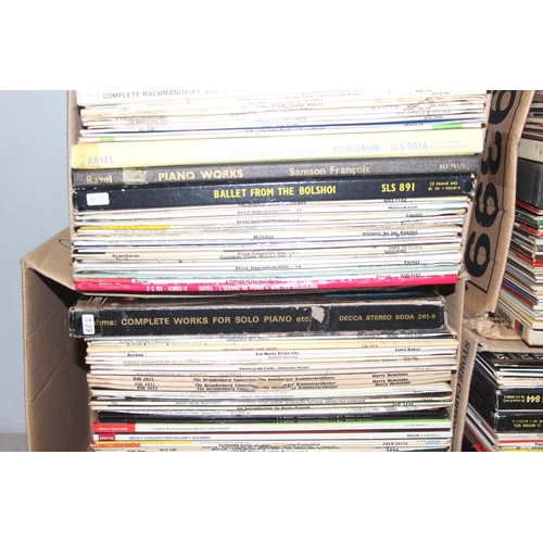 601A - 6 boxes of assorted vintage vinyl records