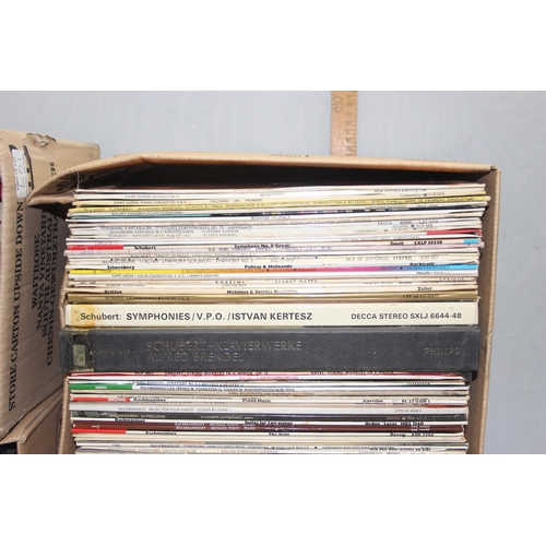 601A - 6 boxes of assorted vintage vinyl records