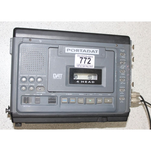 772A - A PDR 1000 Professional DAT Recorder & a TCP 1000 Time Code Processor