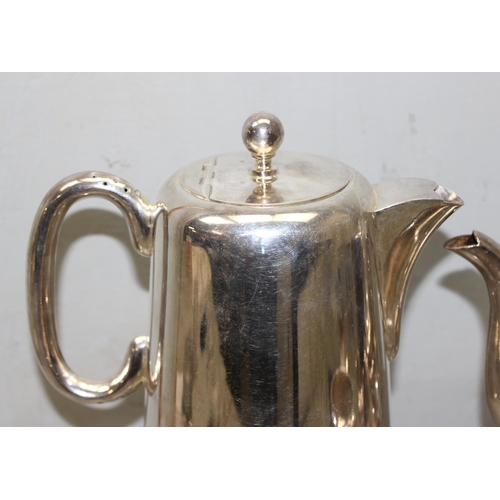 1066A - 4 piece Sheffield silver-plate tea / coffee service the tea & coffee pot stamped to base 'silver dep... 