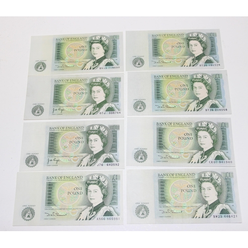 1266A - 23 Queen Elizabeth II Series D £1 notes, one run of 5 sequential serial number and a further run of ... 