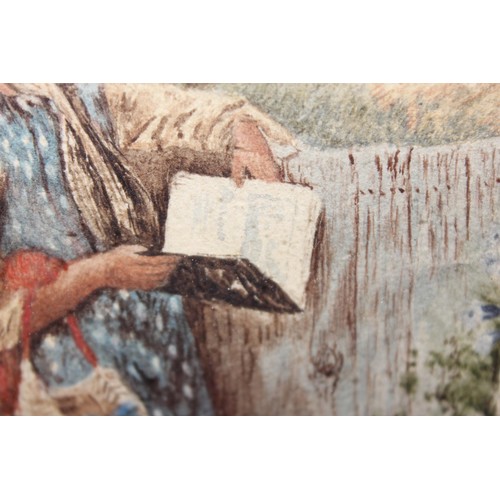 426A - 5 paintings: A large vintage textured print on canvas after John Constable in gilt frame; an early 2... 