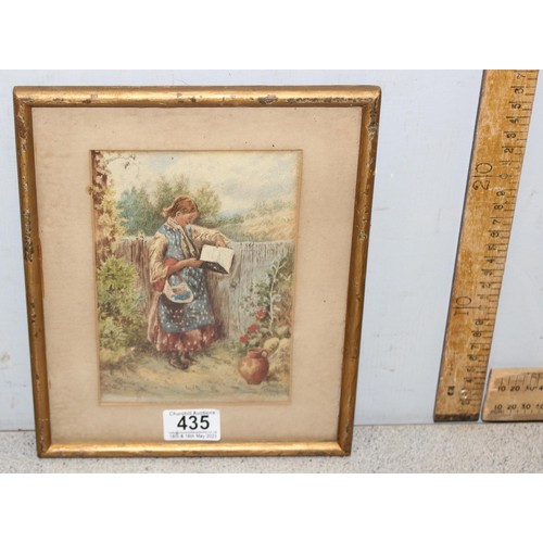 426A - 5 paintings: A large vintage textured print on canvas after John Constable in gilt frame; an early 2... 