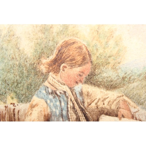 426A - 5 paintings: A large vintage textured print on canvas after John Constable in gilt frame; an early 2... 