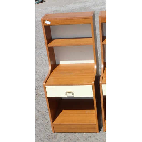 172 - A pair of retro Schreiber bedside cabinets