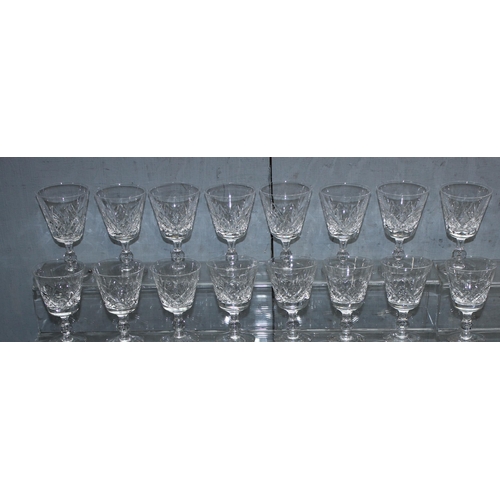 1779 - 4 sets of 8 (32) various Stuart Crystal wine and liqueur glasses