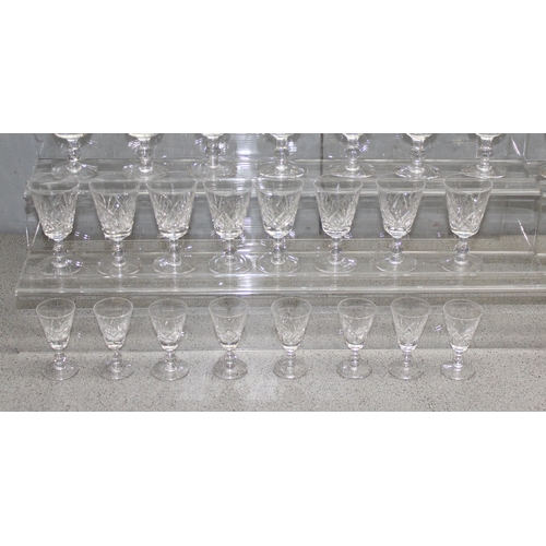 1779 - 4 sets of 8 (32) various Stuart Crystal wine and liqueur glasses