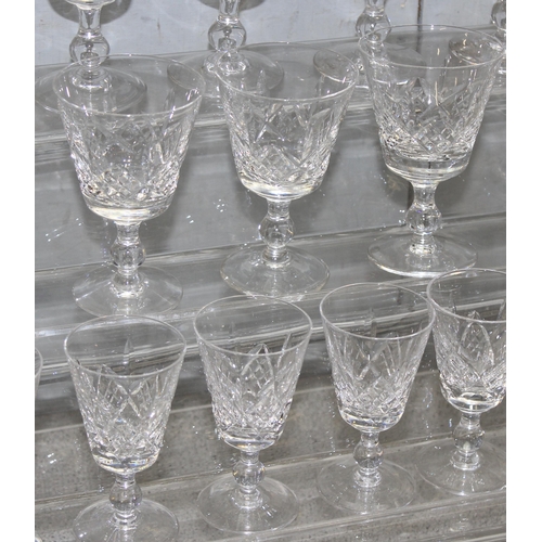 1779 - 4 sets of 8 (32) various Stuart Crystal wine and liqueur glasses