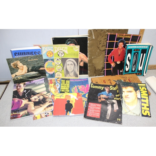 606 - Large qty. of music related ephemera to include tour programs for Madonna & Tom Jones