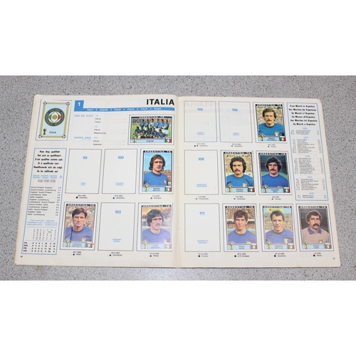 710 - A partially complete Panini World Cup 1978 sticker album, an AVA Football Special 79 album with some... 