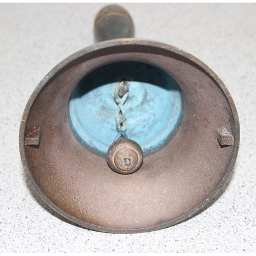 1739 - Antique brass school bell with stamp for 'St. Marks' 1907