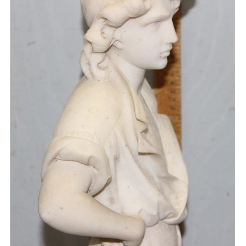 1638 - Cesare Lapini (1848-1893), a late 19th century Italian Grand Tour carved marble statue entitled 