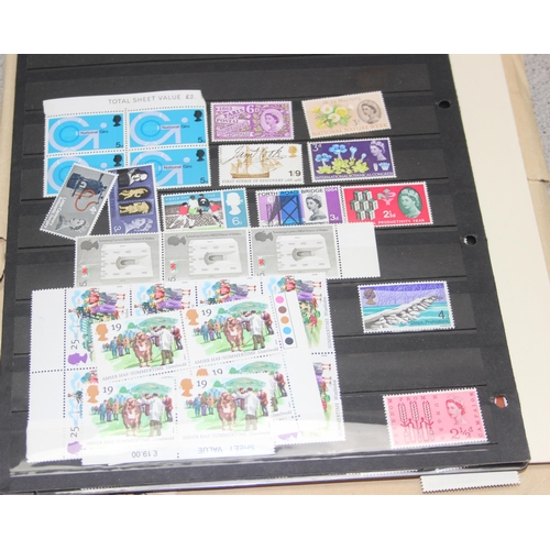 501 - Stamps - pre decimal GB stamps, used in folder and mint in sleeves