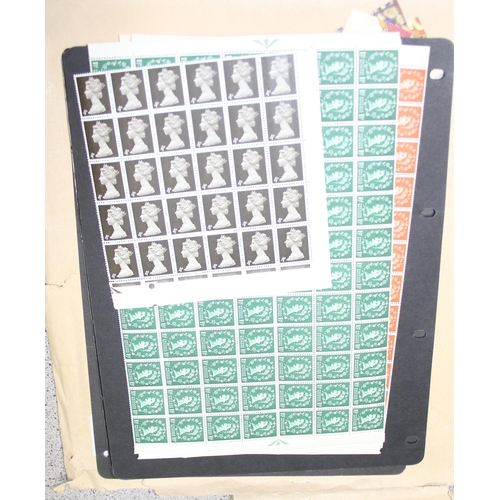 501 - Stamps - pre decimal GB stamps, used in folder and mint in sleeves