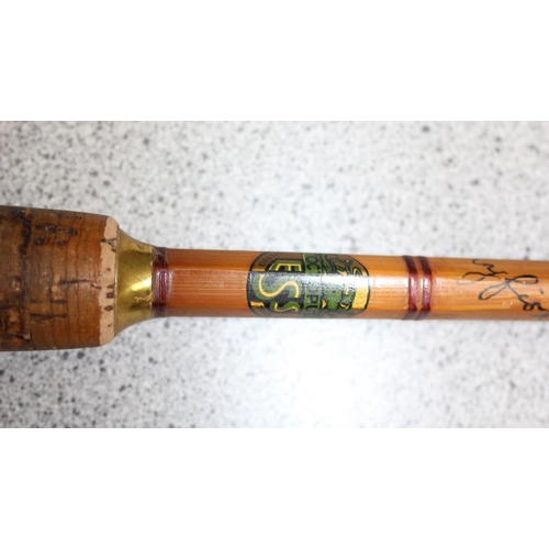 702 - 2 'Octopus' split-cane fly fishing rods by Sealey, with covers