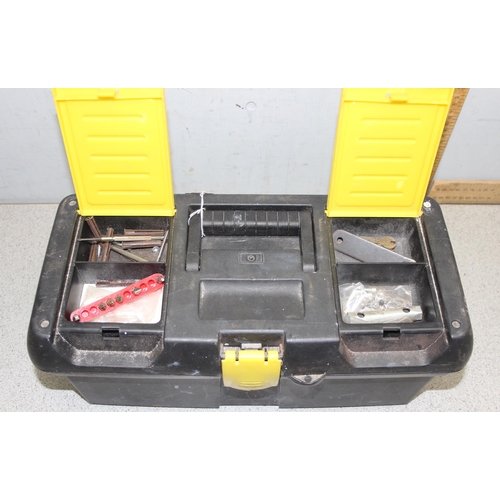 825 - Black toolbox with contents