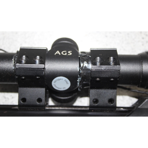 1418 - SMK  XS26 .22 air pistol with AGS 2x20 scope