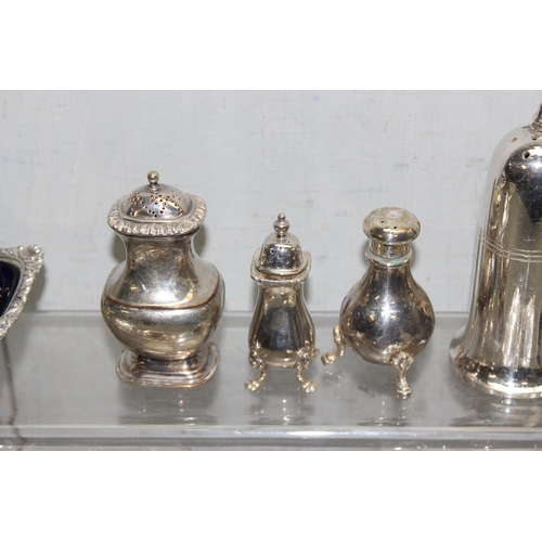 1049 - Qty of antique and later silver plated cruet sets etc