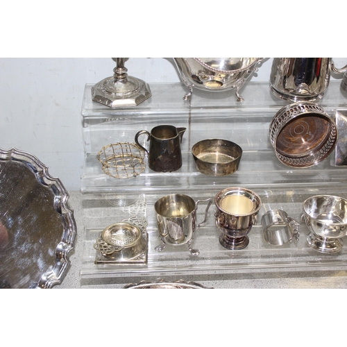 1050 - Qty of assorted antique and later silver plated items and other metalware, approx 5kg gross