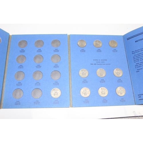 1279 - 5 Whitman coin albums, 3 Shilling & 2 Sixpence, with partial contents